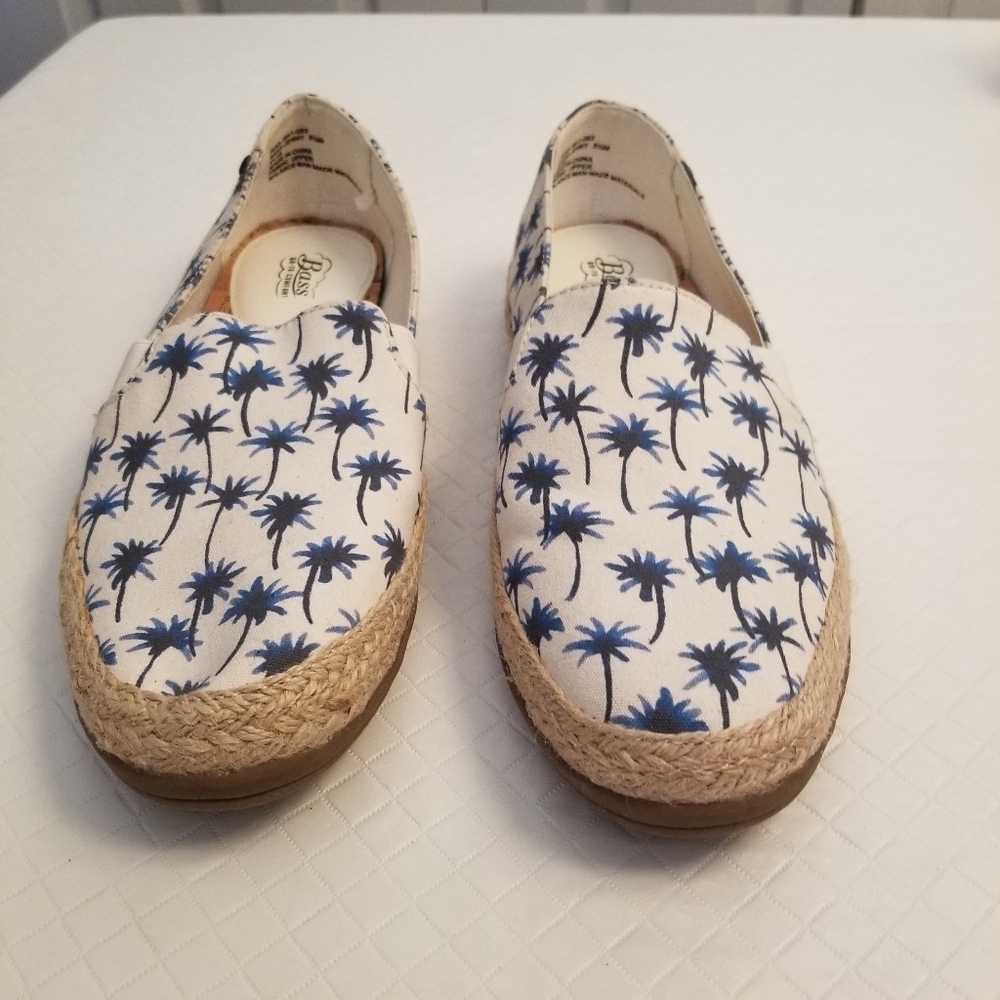 Bass Palm Tree Shoes Jenny Espadrilles Woman's Size 8.5 M Slip on Loafers
